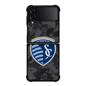 SPORTING KANSAS CITY MLS BLACK CAMO Samsung Galaxy Z Flip 4 Case Cover SPORTING KANSAS CITY MLS BLACK CAMO Samsung Galaxy Z Flip 4 Case Cover