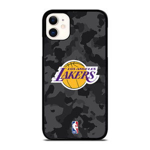 LOS ANGELES LAKERS BLACK CAMO iPhone 11 Case Cover LOS ANGELES LAKERS BLACK CAMO iPhone 11 Case Cover