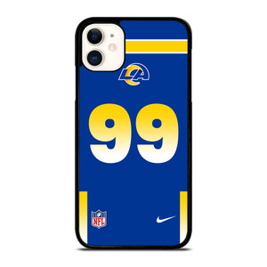 LOS ANGELES RAMS AARON DONALD 99 NFL NIKE iPhone 11 Case Cover LOS ANGELES RAMS AARON DONALD 99 NFL NIKE iPhone 11 Case Cover