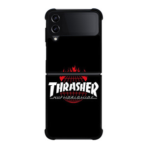 THRASHER HUF WORLDWIDE LOGO Samsung Galaxy Z Flip 4 Case Cover THRASHER HUF WORLDWIDE LOGO Samsung Galaxy Z Flip 4 Case Cover