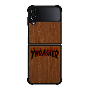 THRASHER SKATEBOARD WOODEN LOGO Samsung Galaxy Z Flip 4 Case Cover THRASHER SKATEBOARD WOODEN LOGO Samsung Galaxy Z Flip 4 Case Cover