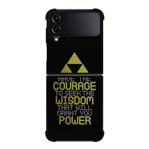 TRIFORCE ZELDA QUOTES Samsung Galaxy Z Flip 4 Case Cover TRIFORCE ZELDA QUOTES Samsung Galaxy Z Flip 4 Case Cover