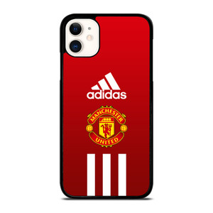 MANCHESTER UNITED FC ADIDAS STRIPES iPhone 11 Case Cover MANCHESTER UNITED FC ADIDAS STRIPES iPhone 11 Case Cover