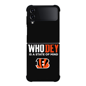 WHO DEY CINCINNATI BENGALS NFL Samsung Galaxy Z Flip 4 Case Cover WHO DEY CINCINNATI BENGALS NFL Samsung Galaxy Z Flip 4 Case Cover