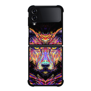 WOLF TRIPPY ART Samsung Galaxy Z Flip 4 Case Cover WOLF TRIPPY ART Samsung Galaxy Z Flip 4 Case Cover
