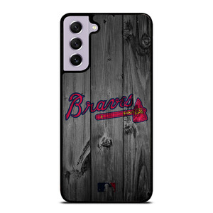 ATLANTA BRAVES BASEBALL MLB WOOD LOGO Samsung Galaxy S21 FE Case Cover