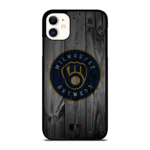 MILWAUKEE BREWERS BASEBALL MLB WOOD LOGO iPhone 11 Case Cover MILWAUKEE BREWERS BASEBALL MLB WOOD LOGO iPhone 11 Case Cover