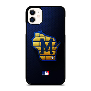 MILWAUKEE BREWERS MLB BASEBALL ICON iPhone 11 Case Cover MILWAUKEE BREWERS MLB BASEBALL ICON iPhone 11 Case Cover