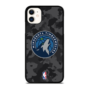 MINNESOTA TIMBERWOLVES BLACK CAMO iPhone 11 Case Cover MINNESOTA TIMBERWOLVES BLACK CAMO iPhone 11 Case Cover