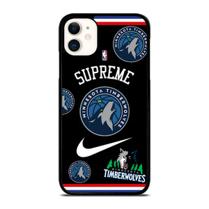 MINNESOTA TIMBERWOLVES NBA X SUPREME NIKE iPhone 11 Case Cover MINNESOTA TIMBERWOLVES NBA X SUPREME NIKE iPhone 11 Case Cover