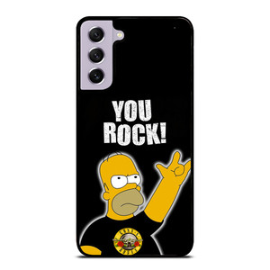 GUNS N ROSES ROCK HOMER SIMPSONS Samsung Galaxy S21 FE Case Cover