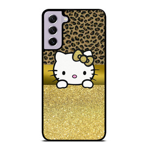 HELLO KITTY GOLD GLITTER LEOPARD Samsung Galaxy S21 FE Case Cover