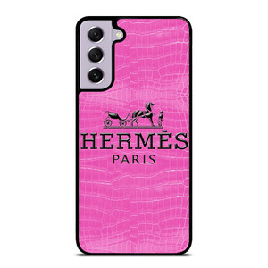 HERMES PARIS PINK LEATHER Samsung Galaxy S21 FE Case Cover