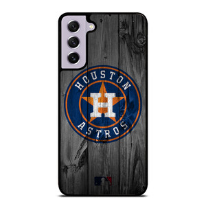 HOUSTON ASTROS BASEBALL MLB WOOD LOGO Samsung Galaxy S21 FE Case Cover