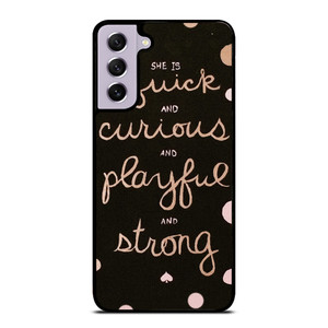 KATE SPADE NEW YORK QUOTES POLKADOT Samsung Galaxy S21 FE Case Cover KATE SPADE NEW YORK QUOTES POLKADOT Samsung Galaxy S21 FE Case Cover