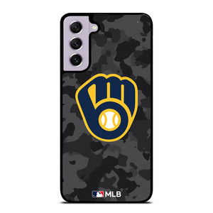 MILWAUKEE BREWERS BASEBALL BLACK CAMO Samsung Galaxy S21 FE Case Cover