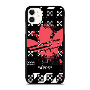 OFF WHITE X ADIDAS RED iPhone 11 Case Cover OFF WHITE X ADIDAS RED iPhone 11 Case Cover