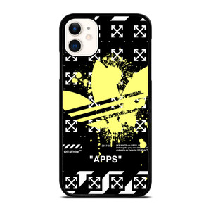 OFF WHITE X ADIDAS YELLOW iPhone 11 Case Cover OFF WHITE X ADIDAS YELLOW iPhone 11 Case Cover