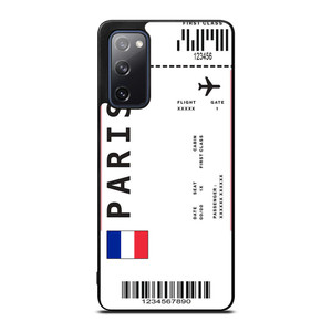 FLIGHT TICKETS FRANCE PARIS Samsung Galaxy S20 FE Case Cover