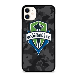 SEATTLE SOUNDERS FC MLS BLACK CAMO iPhone 11 Case Cover