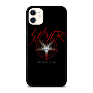 SLAYER ROCK BAND GOD HATES US ALL iPhone 11 Case Cover SLAYER ROCK BAND GOD HATES US ALL iPhone 11 Case Cover