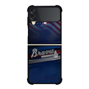 ATLANTA BRAVES MLB LOGO Samsung Galaxy Z Flip 3 Case Cover ATLANTA BRAVES MLB LOGO Samsung Galaxy Z Flip 3 Case Cover