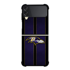 BALTIMORE RAVENS NFL METAL STRIPE Samsung Galaxy Z Flip 3 Case Cover BALTIMORE RAVENS NFL METAL STRIPE Samsung Galaxy Z Flip 3 Case Cover