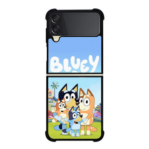 BLUEY HEELER PUPPY CARTOON Samsung Galaxy Z Flip 3 Case Cover BLUEY HEELER PUPPY CARTOON Samsung Galaxy Z Flip 3 Case Cover