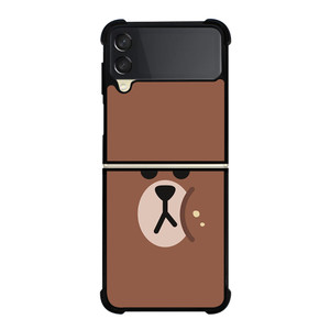 BROWN LINE FRIENDS Samsung Galaxy Z Flip 3 Case Cover BROWN LINE FRIENDS Samsung Galaxy Z Flip 3 Case Cover