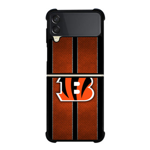 CINCINNATI BENGALS NFL METAL STRIPE Samsung Galaxy Z Flip 3 Case Cover CINCINNATI BENGALS NFL METAL STRIPE Samsung Galaxy Z Flip 3 Case Cover
