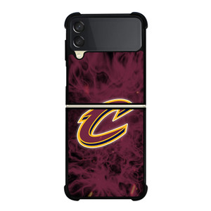 CLEVELAND CAVALIERS BASKETBALL NBA FIRE Samsung Galaxy Z Flip 3 Case Cover