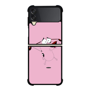 COURAGE THE COWARDLY DOG FLAT Samsung Galaxy Z Flip 3 Case Cover COURAGE THE COWARDLY DOG FLAT Samsung Galaxy Z Flip 3 Case Cover