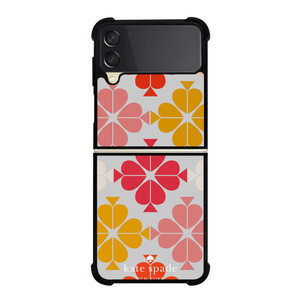 KATE SPADE JACQUARD PINK YELLOW Samsung Galaxy Z Flip 3 Case Cover KATE SPADE JACQUARD PINK YELLOW Samsung Galaxy Z Flip 3 Case Cover