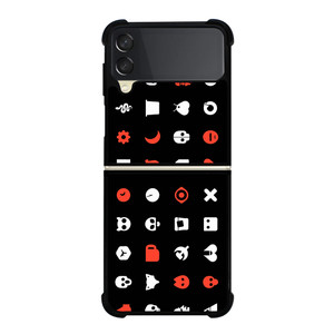 LOVE DEATH AND ROBOTS PATTERN Samsung Galaxy Z Flip 3 Case Cover