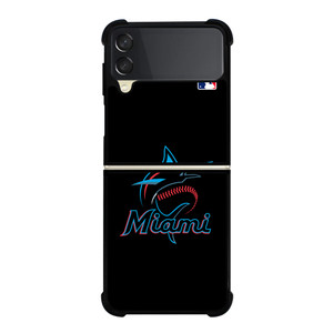 MIAMI MARLINS MLB LOGO Samsung Galaxy Z Flip 3 Case Cover MIAMI MARLINS MLB LOGO Samsung Galaxy Z Flip 3 Case Cover