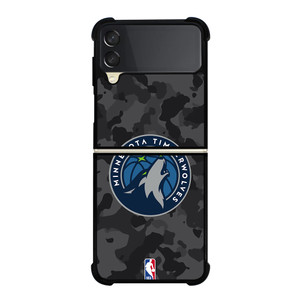 MINNESOTA TIMBERWOLVES BLACK CAMO Samsung Galaxy Z Flip 3 Case Cover MINNESOTA TIMBERWOLVES BLACK CAMO Samsung Galaxy Z Flip 3 Case Cover