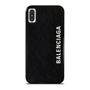 BALENCIAGA LEATHER BLACK iPhone X / XS Case Cover