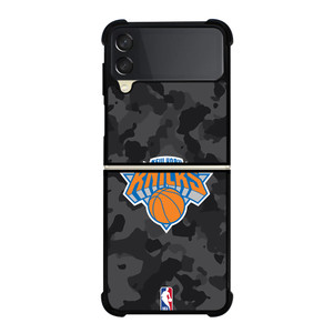 NEW YORK KNICKS BLACK CAMO Samsung Galaxy Z Flip 3 Case Cover NEW YORK KNICKS BLACK CAMO Samsung Galaxy Z Flip 3 Case Cover