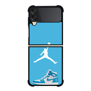 NIKE AIR JORDAN BLUE Samsung Galaxy Z Flip 3 Case Cover NIKE AIR JORDAN BLUE Samsung Galaxy Z Flip 3 Case Cover