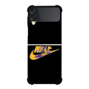 NIKE LOS ANGELES LAKERS SWOOSH Samsung Galaxy Z Flip 3 Case Cover NIKE LOS ANGELES LAKERS SWOOSH Samsung Galaxy Z Flip 3 Case Cover