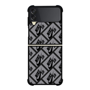 NIKE SB SKATEBOARD BOX PATTERN GREY Samsung Galaxy Z Flip 3 Case Cover NIKE SB SKATEBOARD BOX PATTERN GREY Samsung Galaxy Z Flip 3 Case Cover