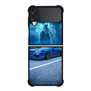 NISSAN GTR GODZILLA BLUE 2 Samsung Galaxy Z Flip 3 Case Cover