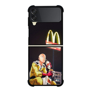 ONE PUNCH MAN X MCDONALD'S Samsung Galaxy Z Flip 3 Case Cover ONE PUNCH MAN X MCDONALD'S Samsung Galaxy Z Flip 3 Case Cover