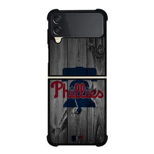 PHILADELPHIA PHILLIES BASEBALL MLB WOOD LOGO Samsung Galaxy Z Flip 3 Case Cover PHILADELPHIA PHILLIES BASEBALL MLB WOOD LOGO Samsung Galaxy Z Flip 3 Case Cover