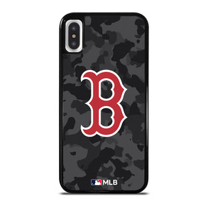 BOSTON RED SOX BASEBALL BLACK CAMO iPhone X / XS Case Cover