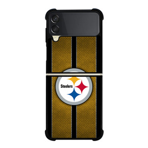PITTSBURGH STEELERS NFL METAL STRIPE Samsung Galaxy Z Flip 3 Case Cover PITTSBURGH STEELERS NFL METAL STRIPE Samsung Galaxy Z Flip 3 Case Cover