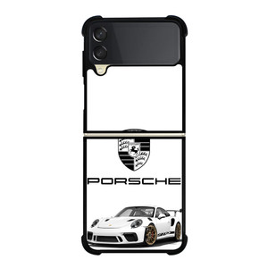 PORSCHE GT3 RS WHITE Samsung Galaxy Z Flip 3 Case Cover
