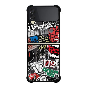 PUNK ROCK BAND COLLAGE Samsung Galaxy Z Flip 3 Case Cover