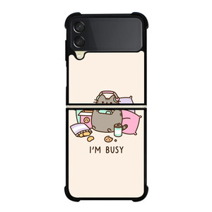 PUSHEEN BUSY CAT Samsung Galaxy Z Flip 3 Case Cover PUSHEEN BUSY CAT Samsung Galaxy Z Flip 3 Case Cover