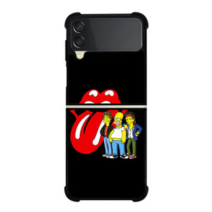 ROLLING STONES BART SIMPSON Samsung Galaxy Z Flip 3 Case Cover ROLLING STONES BART SIMPSON Samsung Galaxy Z Flip 3 Case Cover